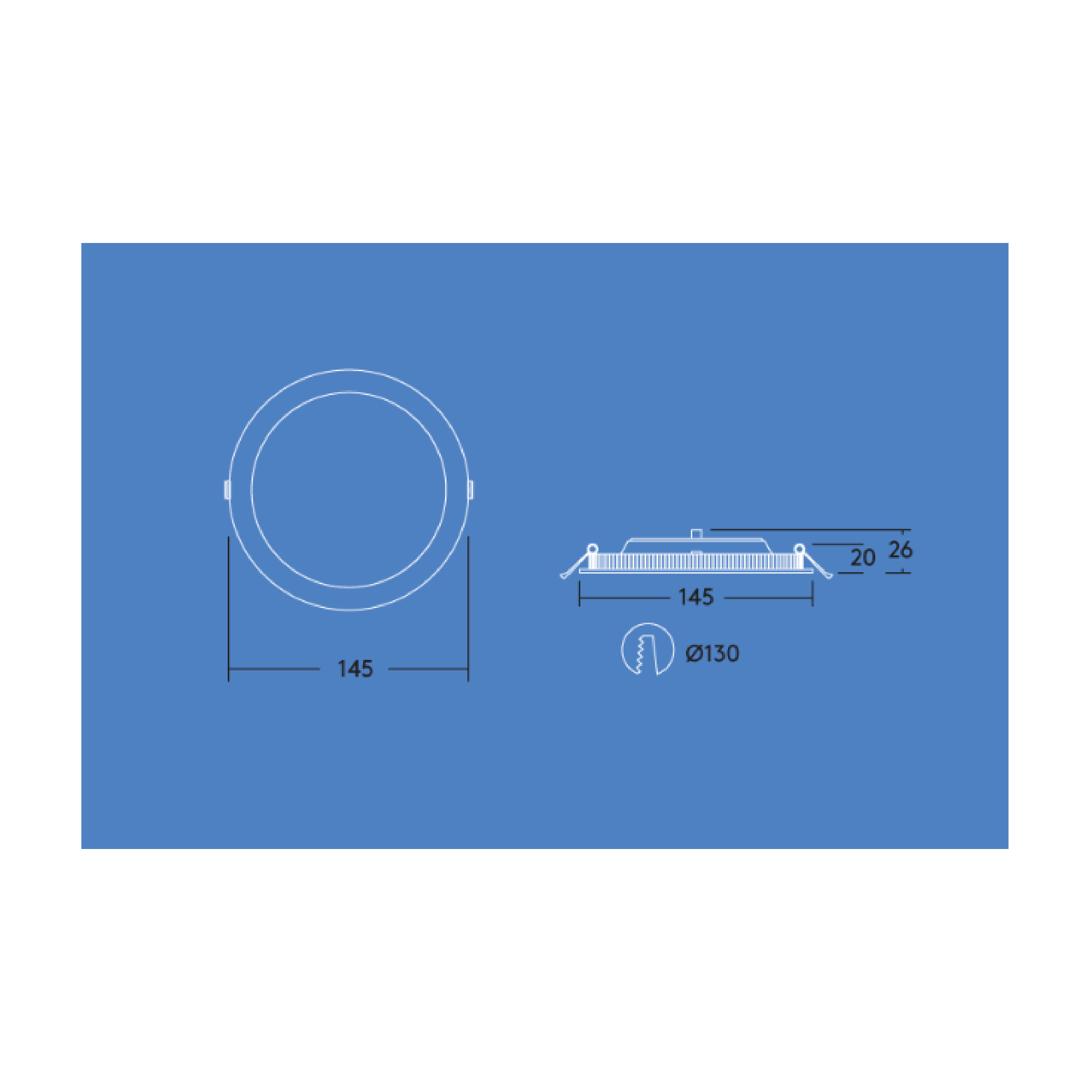 Den downlight am tran mong Zoe Vario-KT 130-01